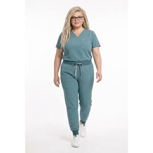 FIGS Zamora Jogger Scrub Pants 4XLP Hydrogreen Stretch Medical Cargo NEW